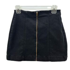 BDG Urban Outfitters Black Denim Front Zip Skirt